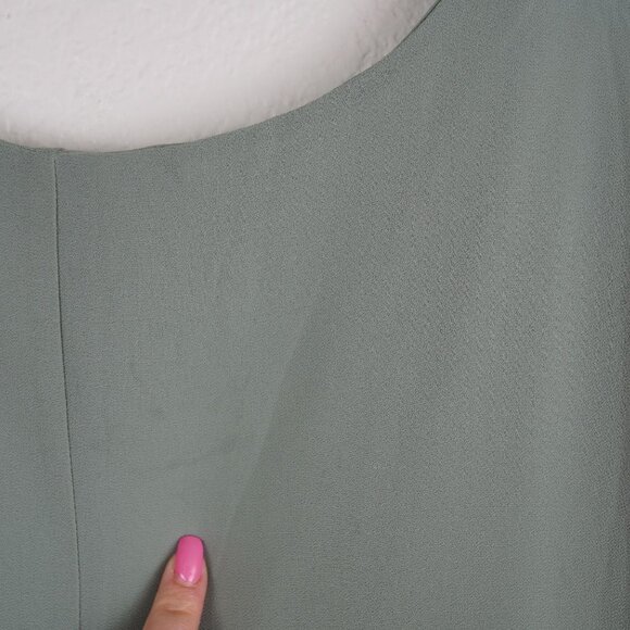 Baltic Born Sage Green Faux Wrap Maxi Dress‎ 2X Flutter Sleeve Lined - Picture 12 of 16